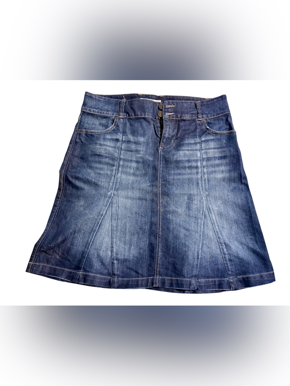 Maurices Dark Blue Denim A-Line Skirt